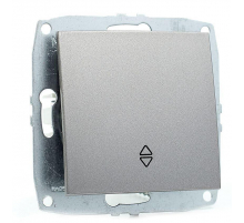 Выключатель Mono Electric Despina/ Larissa одноклавишный перекресный антрацит 500-002425-112