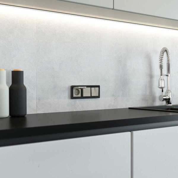 Перекрестный выключатель двухклавишный (дымчатый) W1223004/ a069460