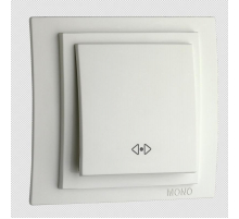 Выключатель Mono Electric Despina/ Larissa одноклавишный перекресный белый 500-001925-112