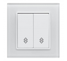 Выключатель двухклавишный проходной Vesta-Electric Exclusive White белый FVK050106BEL