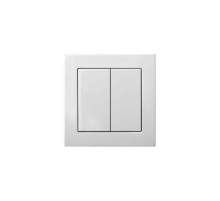 Выключатель двухклавишный Liregus Epsilon с подсветкой белый 28-006