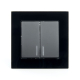 Выключатель 2-клавишный c индикатором Stekker GLS10-7002-05, 250В, 10А Катрин, черный 39504
