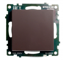 Переключатель 1-клавишный Stekker Катрин шоколад GLS10-7105-04 49018