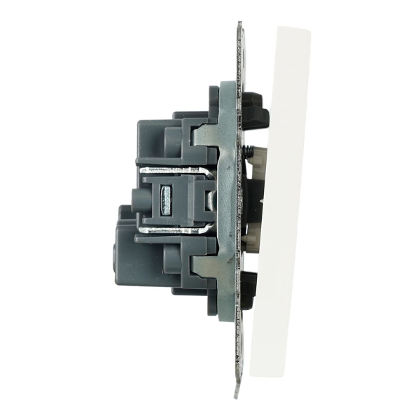 Выключатель 2-клавишный самовозвратный (механизм), Stekker. 250В, 10А Эмили, RSW10-5113-01, белый фарфор, soft touch 50325