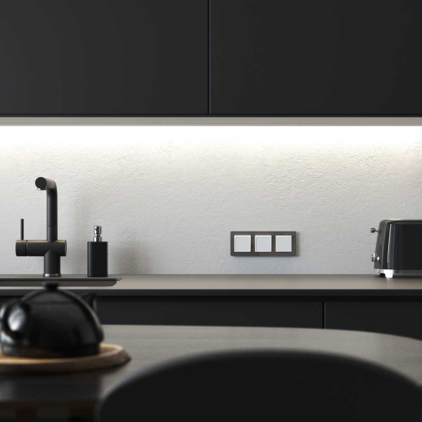 Выключатель одноклавишный Werkel белый акрил W1110041 4690389197239