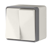 Выключатель Werkel двухклавишный влагозащищенный Gallant слоновая кость WL15-03-02 4690389102271