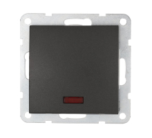 Выключатель LK Studio 1-кл., c индикатором (схема 1L) 16 A, 250 B (черный бархат) LK60 860208-1