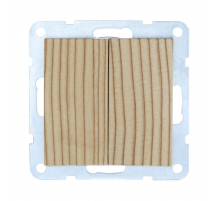 Переключатель LK Studio 2-кл., с двух мест (схема 6+6) 16 A, 250 B (сосна) LK60 861325-1