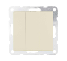 Выключатель 3-кл. LK Studio 16 A, 250 B (бежевый матовый) LK80, 842102-1