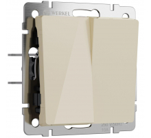 Выключатель двухклавишный перекрестный Werkel айвори акрил W1123043 4690389197062