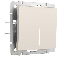 Выключатель одноклавишный Werkel с подсветкой айвори матовый W1110162 4690389184574
