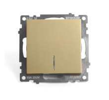 Выключатель одноклавишный Stekker Катрин с подсветкой золото GLS10-7101-08 49215