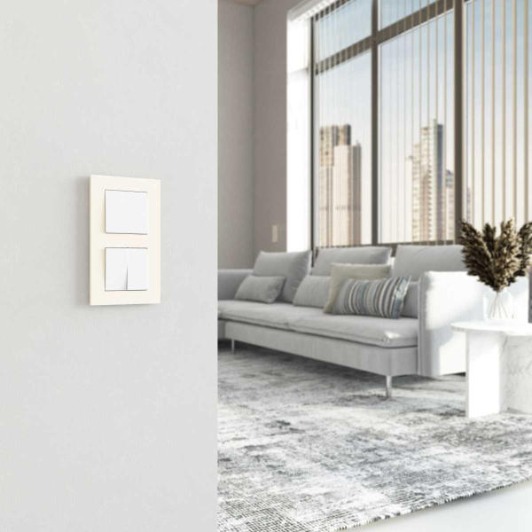 Выключатель двухклавишный проходной Werkel белый W1122001 4690389155215