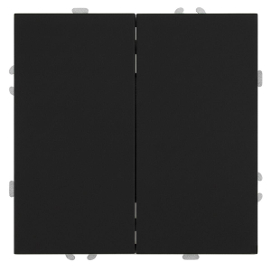 Выключатель 2-клавишный (механизм), СЗК, Stekker, 250В, 10А Эмили, RSW10-5104-05ZK, черный уголь, soft touch 50247