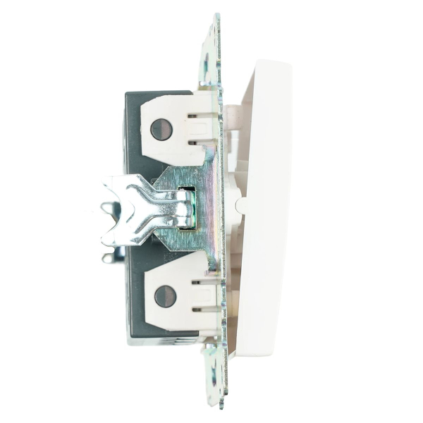 Переключатель перекрестный одноклавишный Stekker Катрин белый GLS10-7110-01 49176