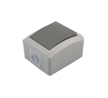 Выключатель одноклавишный INDUSTRIAL IP54, о/у, серый KRANZ KR-78-0608