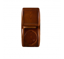 Выключатель и розетка с крышкой Lezard Nata сосна вертикаль 710-0800-172