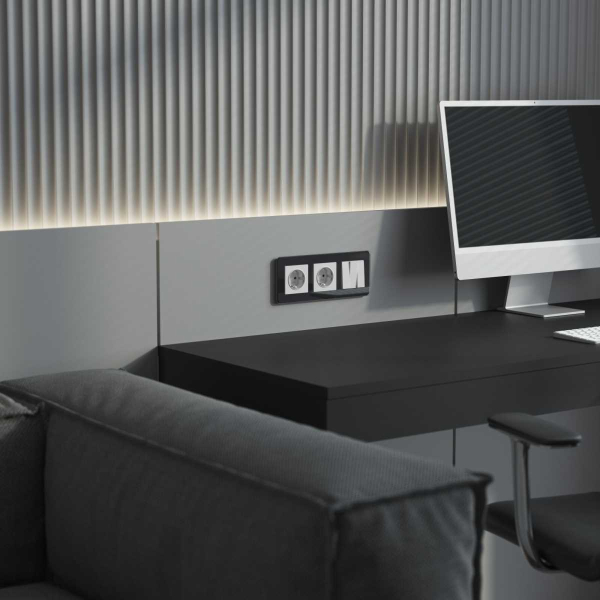 Выключатель трехклавишный Werkel белый W1130001 4690389155246