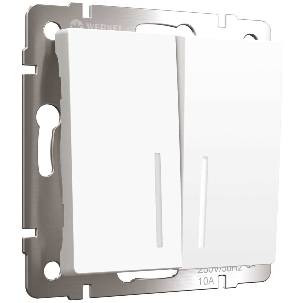 Выключатель Werkel двухклавишный W1122161 4690389191855