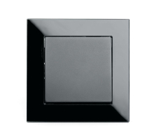 Выключатель одноклавишный Stekker Катрин черный GLS10-7003-05 39505