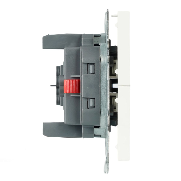 Выключатель 2-клавишный (механизм), СЗК, Stekker, 250В, 10А Эмили, RSW10-5104-01ZK, белый фарфор, soft touch 50231