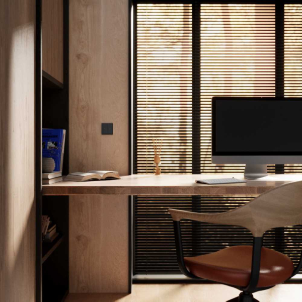 Выключатель встраиваемый Voltum S70 для жалюзи 10А черный матовый VLS020708