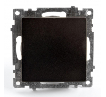 Переключатель одноклавишный Stekker Катрин черный GLS10-7105-05 39604