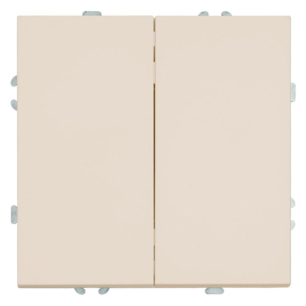 Выключатель 2-клавишный (механизм), Stekker, 250В, 10А Эмили, RSW10-5104-08, кашемир, soft touch 49892