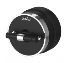 Выключатель двухклавишный на 4 положения Werkel Vintage черный матовый/хром W5822051 4690389183164