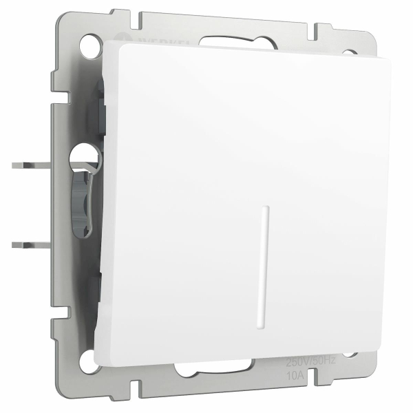 Выключатель одноклавишный Werkel с подсветкой белый матовый W1110161 4690389184567