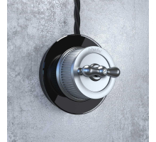 Переключатель Werkel одноклавишный Retro матовый хром WL19-01-03 4690389143397