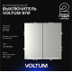 Выключатель встраиваемый Voltum S70 двухклавишный с подсветкой 10А, (сталь) VLS020205