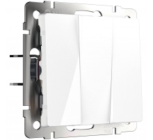 Выключатель трехклавишный Werkel белый W1130001 4690389155246