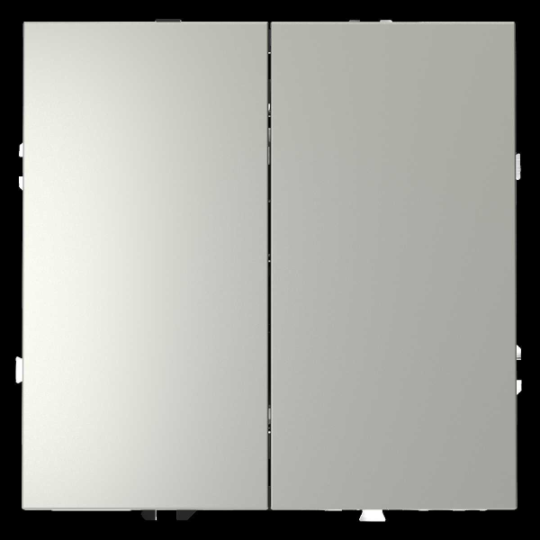 Перекрестный переключатель встраиваемый S70 двухклавишный 10А, (сталь) Voltum VLS020505