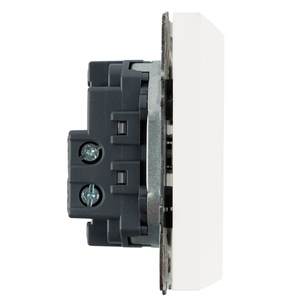 Выключатель 1-клавишный самовозвратный (механизм), Stekker, 250В, 10А Эмили, RSW10-5112-01, белый фарфор, soft touch 50324