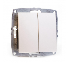 Выключатель Mono Electric Despina/ Larissa двухклавишный жемчуг 500-002525-102