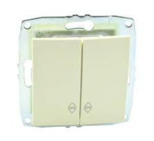 Выключатель Mono Electric Despina/ Larissa двухклавишный проходной крем 500-001723-111