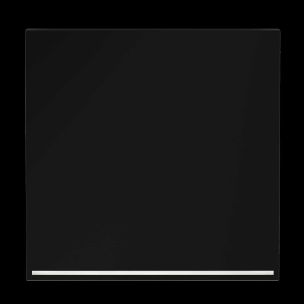 Клавиша для выключателя/переключателя одноклавишного с подсветкой S70 (черный матовый) Voltum VLS000208