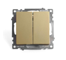 Выключатель двухклавишный Stekker Катрин золото GLS10-7104-08 49216
