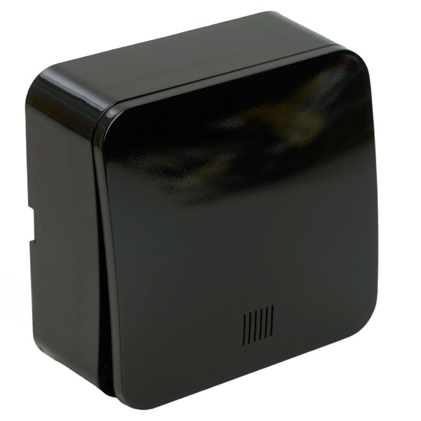 Выключатель одноклавишный Stekker София с подсветкой черный MSW10-11-20-02 49292