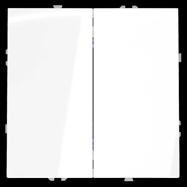 Перекрестный переключатель встраиваемый S70 двухклавишный 10А, (белый глянцевый) Voltum VLS020501