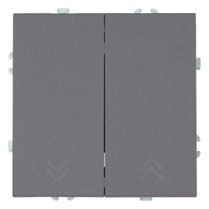 Выключатель 2-клавишный самовозвратный (механизм), Stekker, 250В, 10А Эмили, RSW10-5113-10, платиново-серый, soft touch 50329