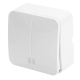 Выключатель двухклавишный Stekker белый MSW10-21-01 49290