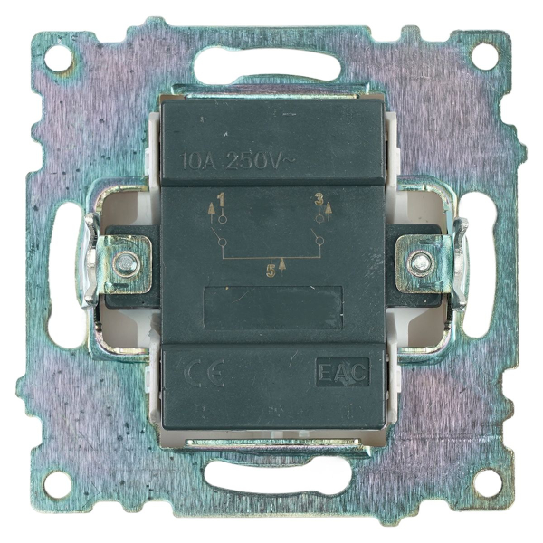 Выключатель двухклавишный Stekker Катрин с подсветкой белый GLS10-7102-01 39301