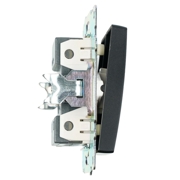 Переключатель двухклавишный Stekker Катрин GLS10-7107-05 черный 49167