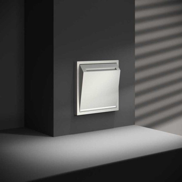 Выключатель встраиваемый S70 карточный 16А, (сталь) Voltum VLS010705