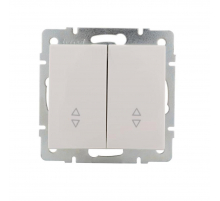 Выключатель проходной двойной Lezard Rain белый 703-0288-106