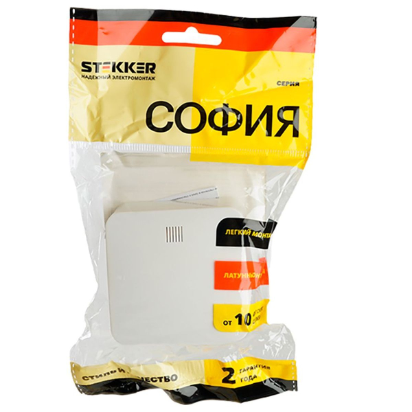 Выключатель одноклавишный Stekker белый MSW10-10-01 49288