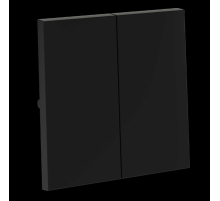 Клавиши для выключателя/переключателя двухклавишного S70 (черный матовый) Voltum VLS000308