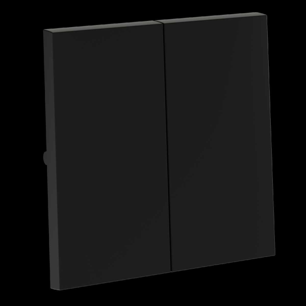 Клавиши для выключателя/переключателя двухклавишного S70 (черный матовый) Voltum VLS000308